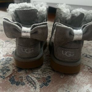 UGG Tan Suede Boots with Silver Bows